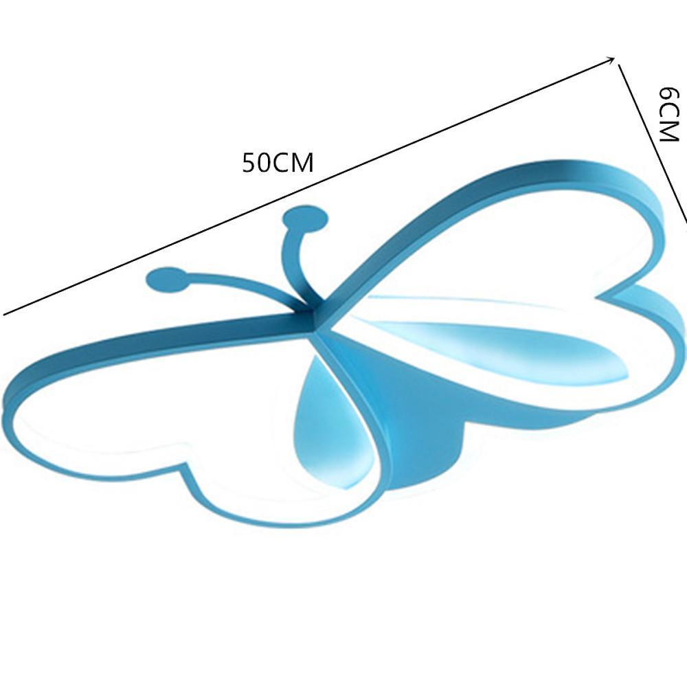 Butterfly Flush-Mount LED Ceiling Light — Metal and Acrylic, Three-Step Dimming, Remote Control, 20" × 14"