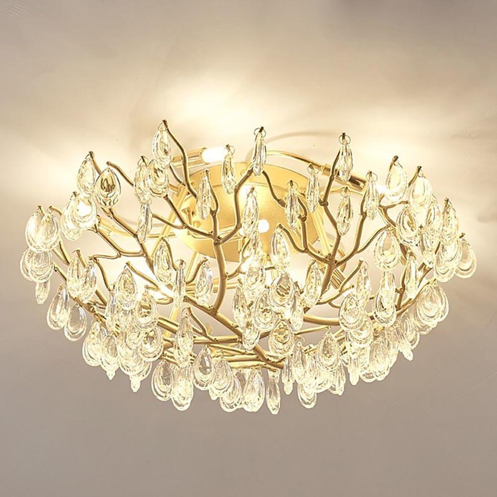 Firefly Sputnik Flush-Mount Chandelier — Aluminum, LED, Three-Step Dimming, 3000K/4500K/6000K, 24" or 31"
