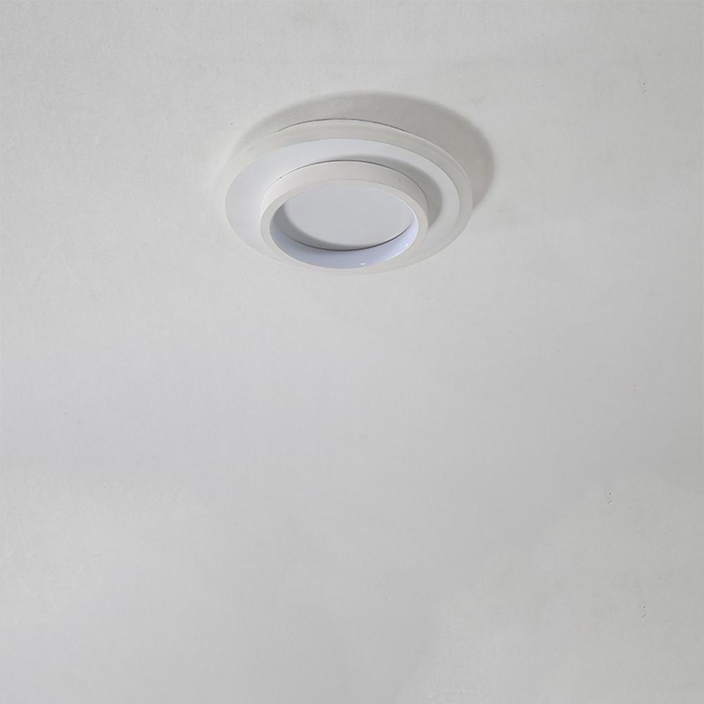 Three-Circle Layered Ring Flush-Mount Ceiling Light — Metal and Acrylic, LED, 20W, 3000K / 6500K