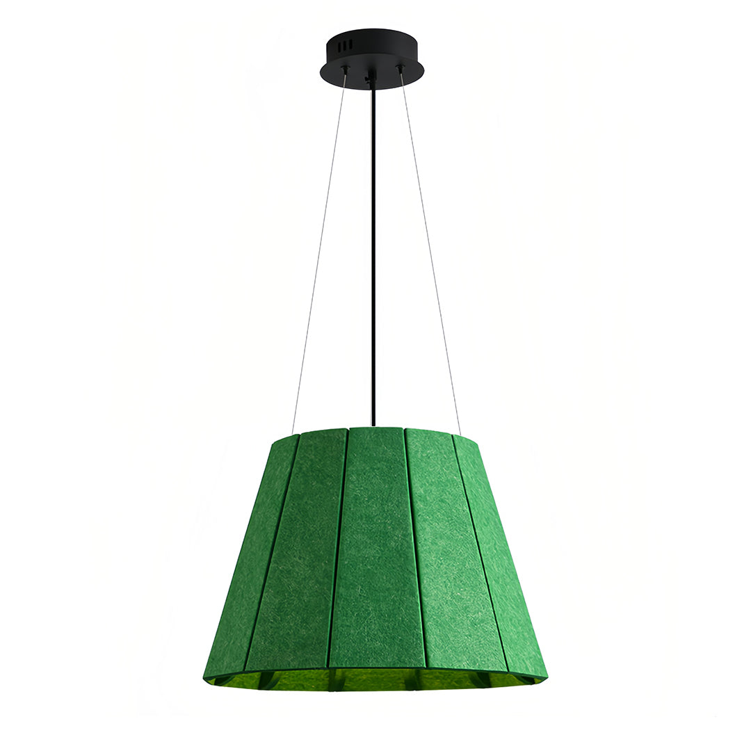 Pleated PET Felt Industrial Pendant — Iron, Sound-Absorbing, E27, 16" or 20.5", 5 Colors