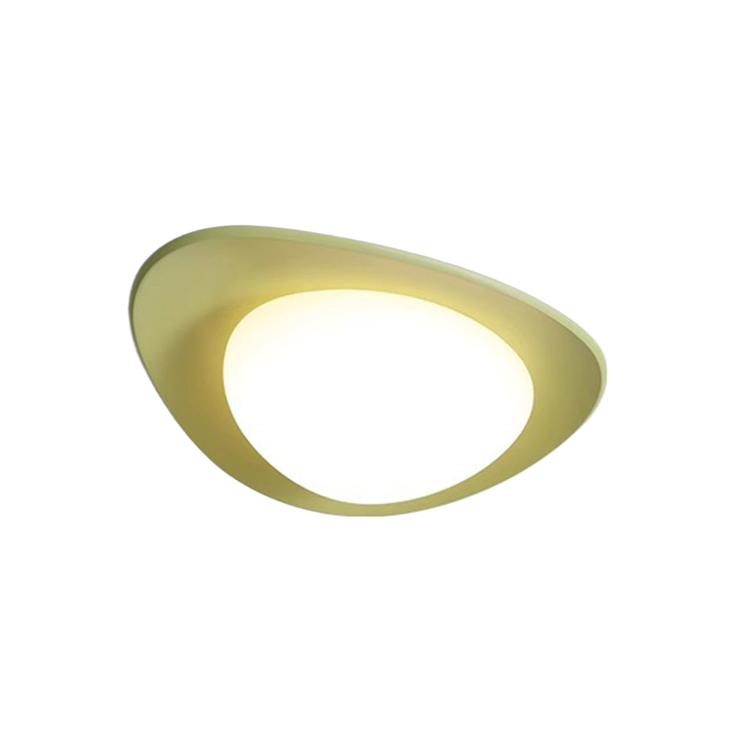 Pebble Flush-Mount Ceiling Light — Resin & PE, Full Spectrum LED, 3-Step Dimming, 18" / 24", 24W / 36W