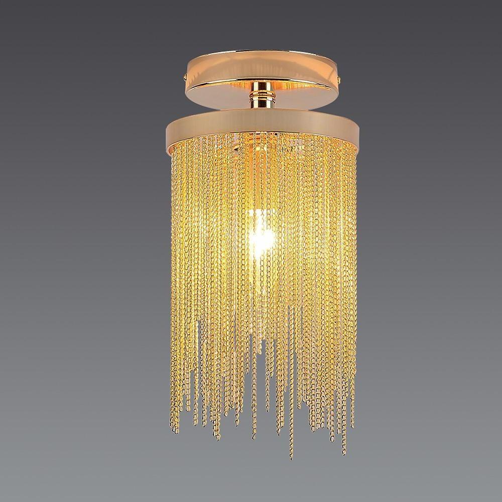 Tassel Modern Farmhouse Semi-Flush Mount — Metal, LED, 6" Diameter, 1-Light
