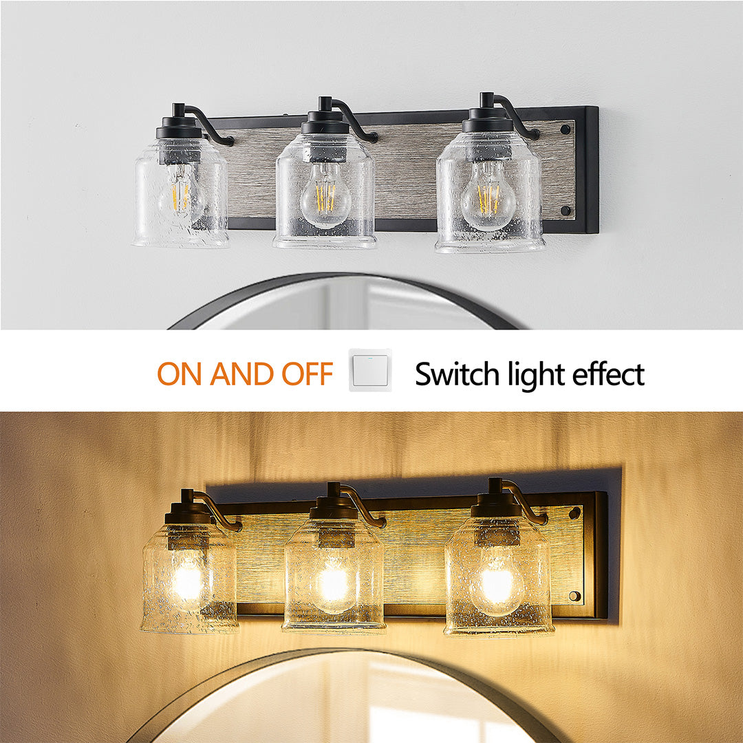 Geometric Linear Multi-Light Vanity Sconce — Iron, Matte Black or White, 3/4/5/6-Light, E26, Hardwired