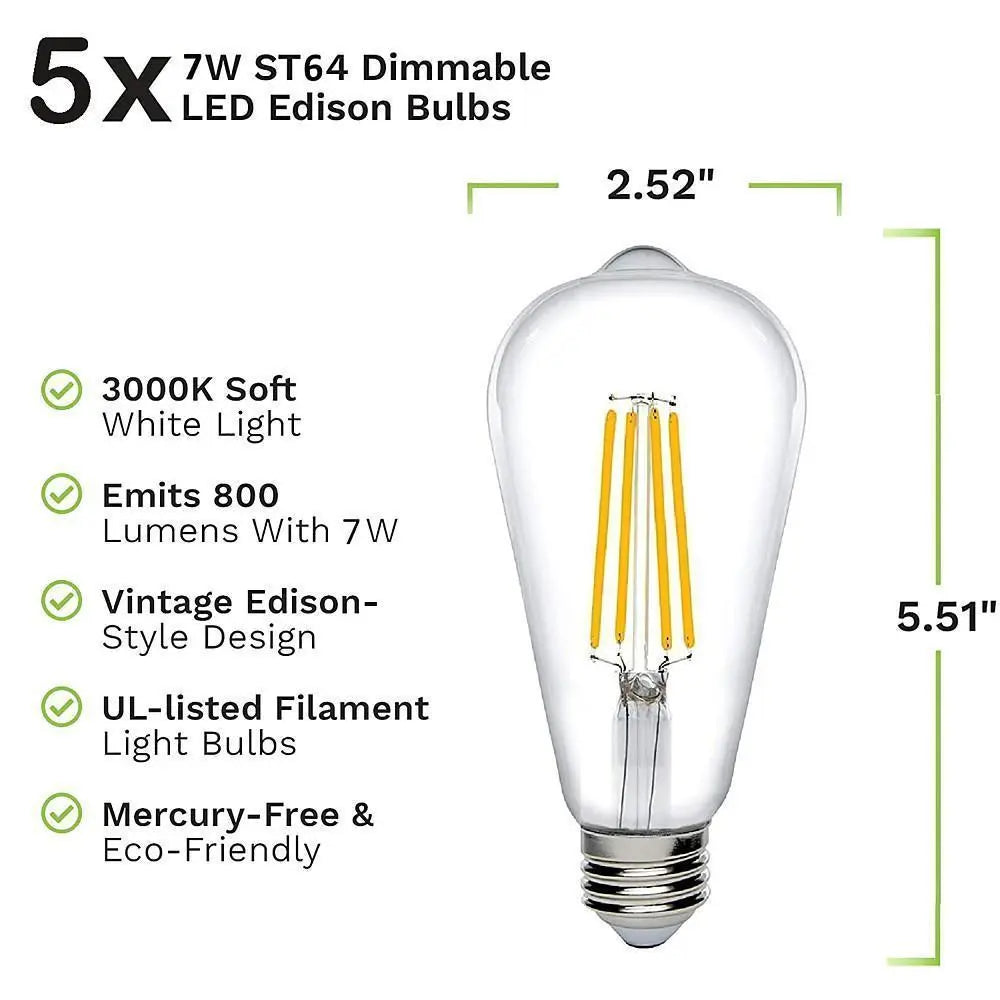 Retractable Ceiling Fan with Light - 3-Blade Farmhouse Design Luxe