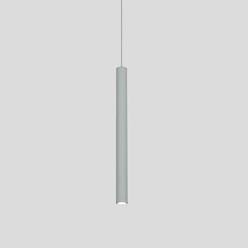 Slim Cylindrical Mini Pendant — Black Aluminum, Integrated LED Downlight, 5W, 1-Light