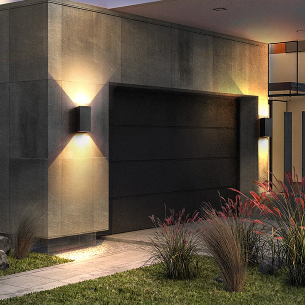 optional two light waterproof led wall light for outdoor villa courtyards