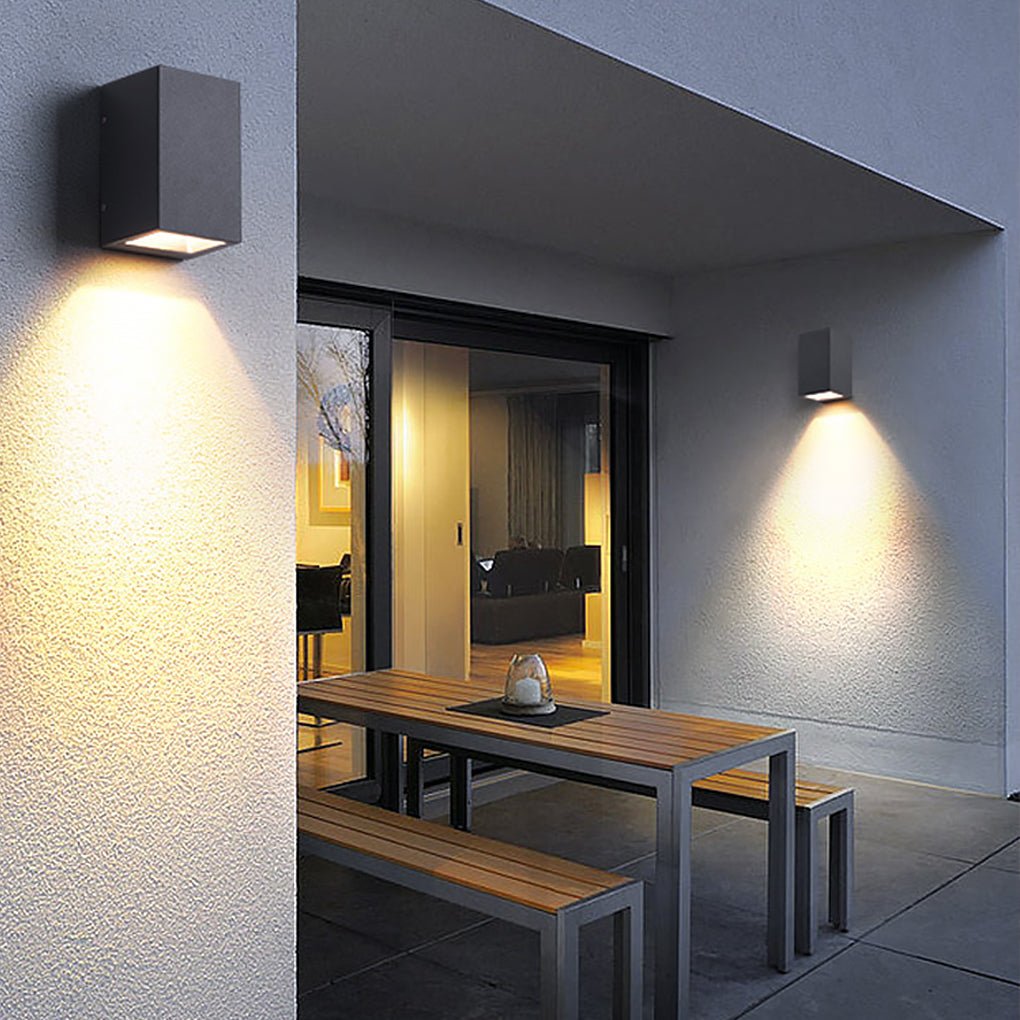 optional two light waterproof led wall light for outdoor villa courtyards