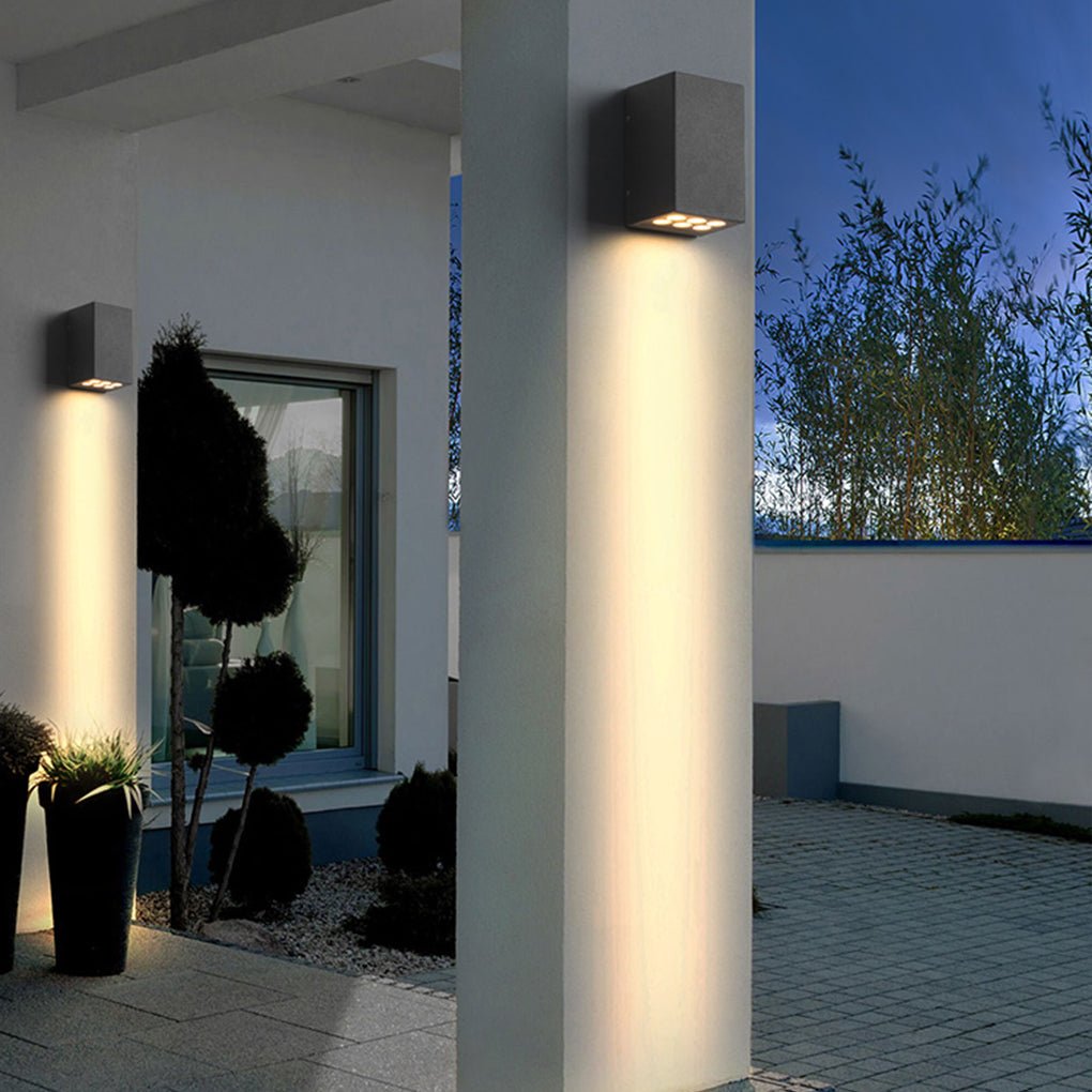 optional two light waterproof led wall light for outdoor villa courtyards