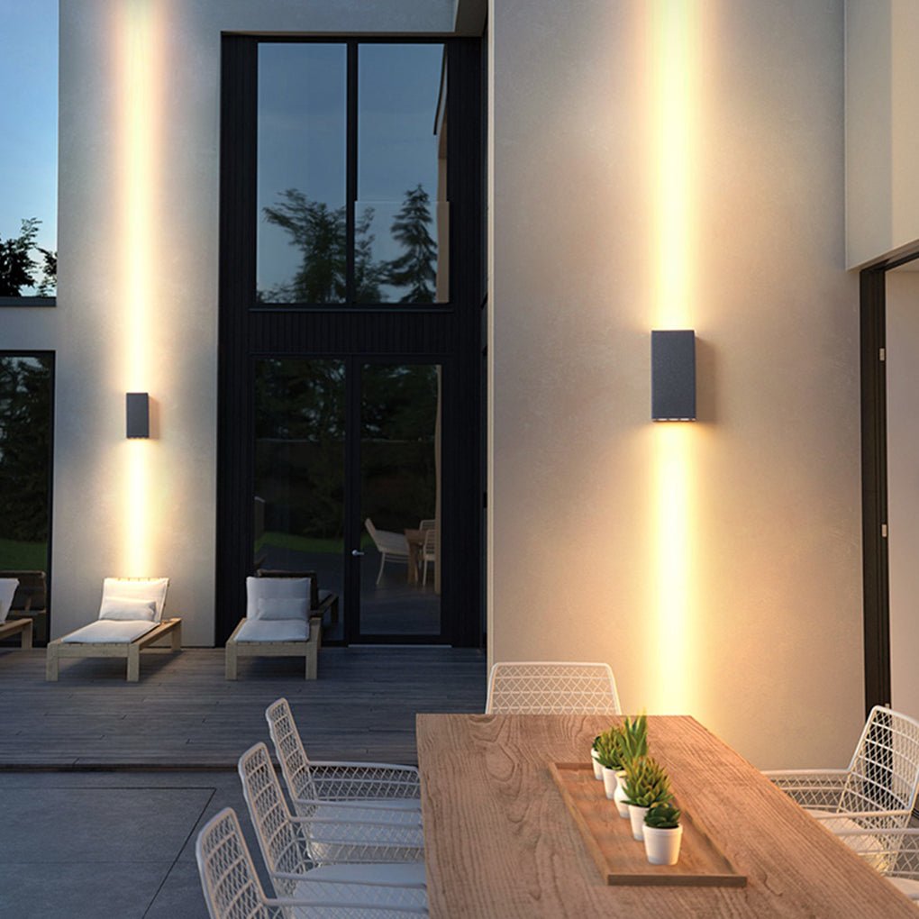 optional two light waterproof led wall light for outdoor villa courtyards