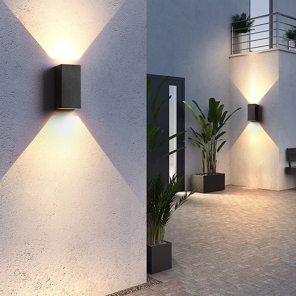 optional two light waterproof led wall light for outdoor villa courtyards