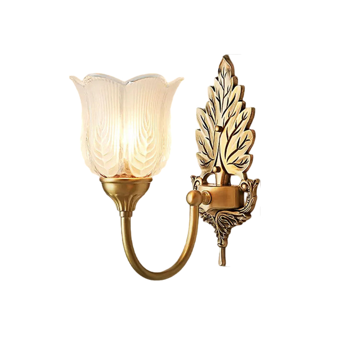 Bud Glass Wall Sconce — H65 Brass, E14 LED, Three-Step Dimming, Single or Double-Head