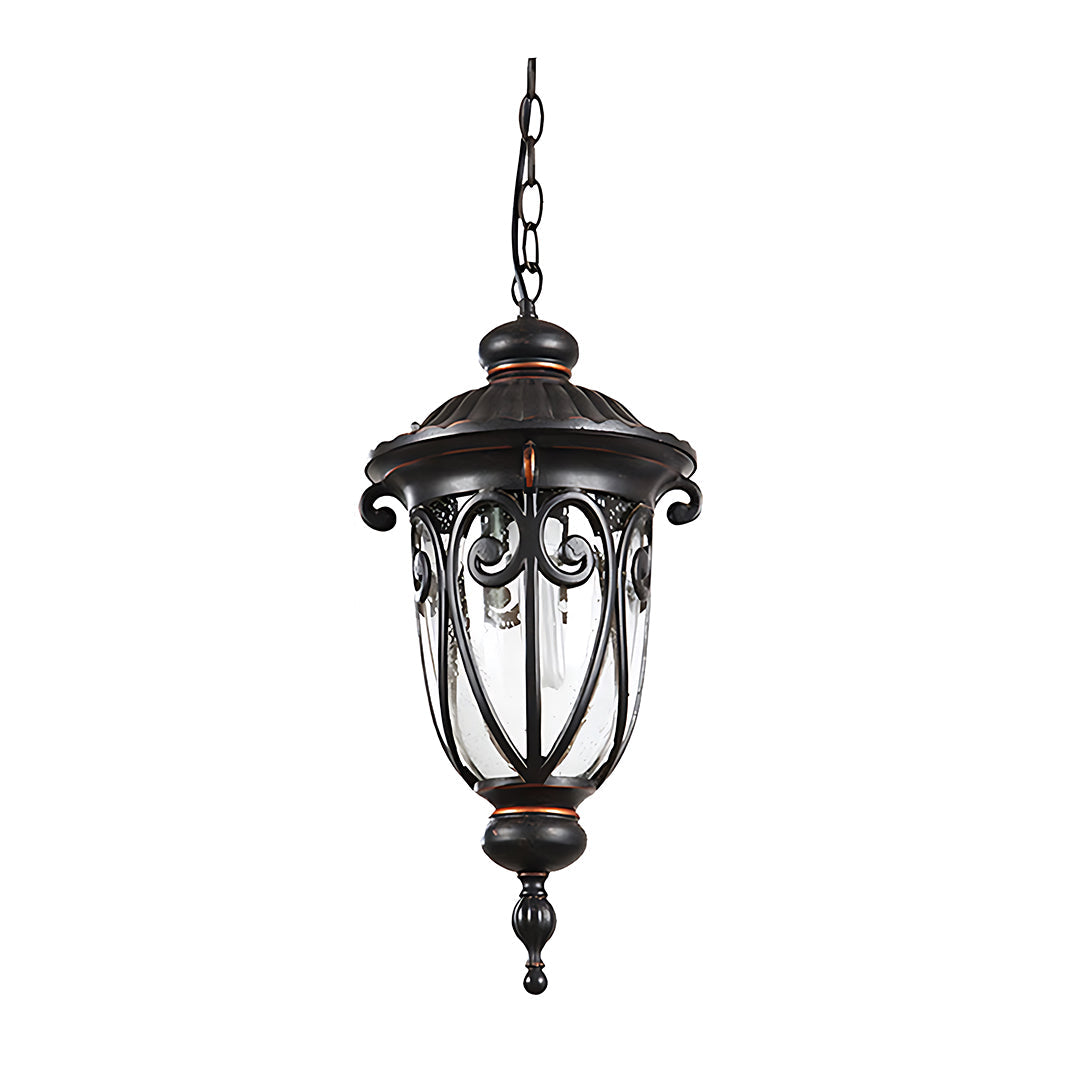 Mid-Century Cone Outdoor Pendant Light — Black Aluminum, Scratch-Resistant Glass, IP54, E27 LED, 7W