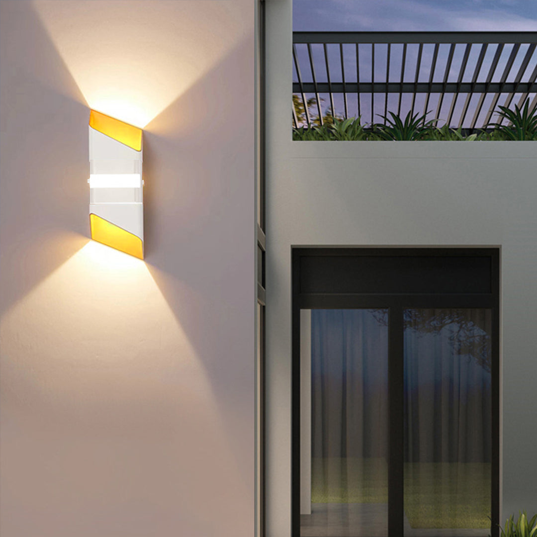 Outdoor Wall Lights with Square Tube Design for Up and Down Illumination