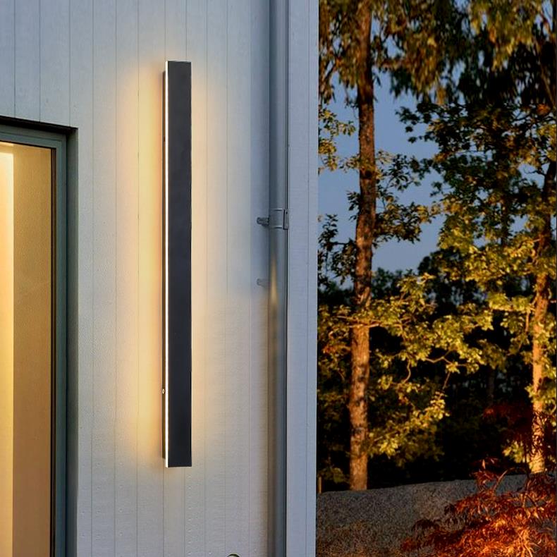 outdoor black long led linear wall lights led lighting solution