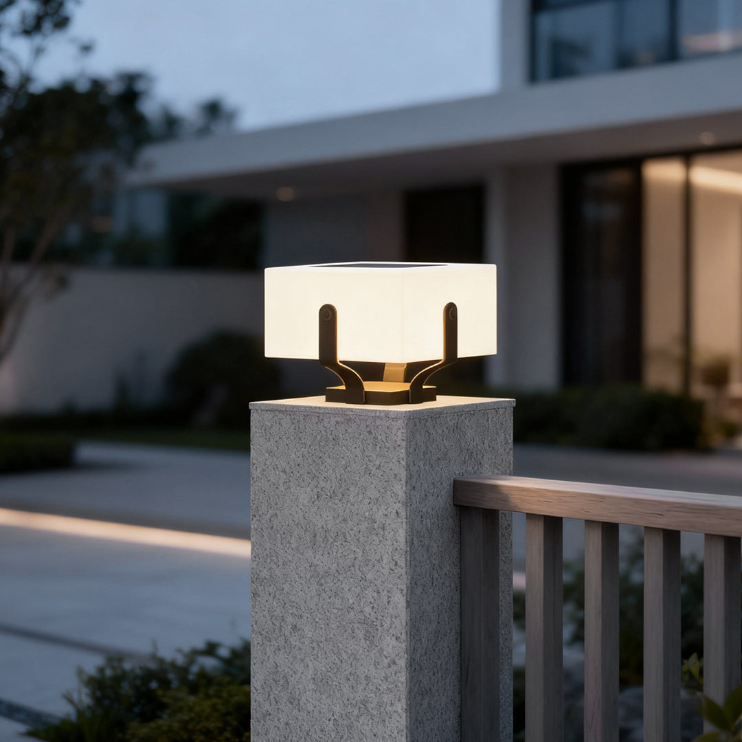 modern waterproof led square pillar lights for outdoor use