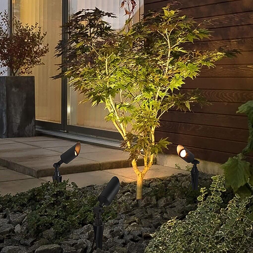 Adjustable Outdoor Landscape Spotlight — Die-Cast Aluminum, 7W LED, IP54 Weatherproof, Hardwired