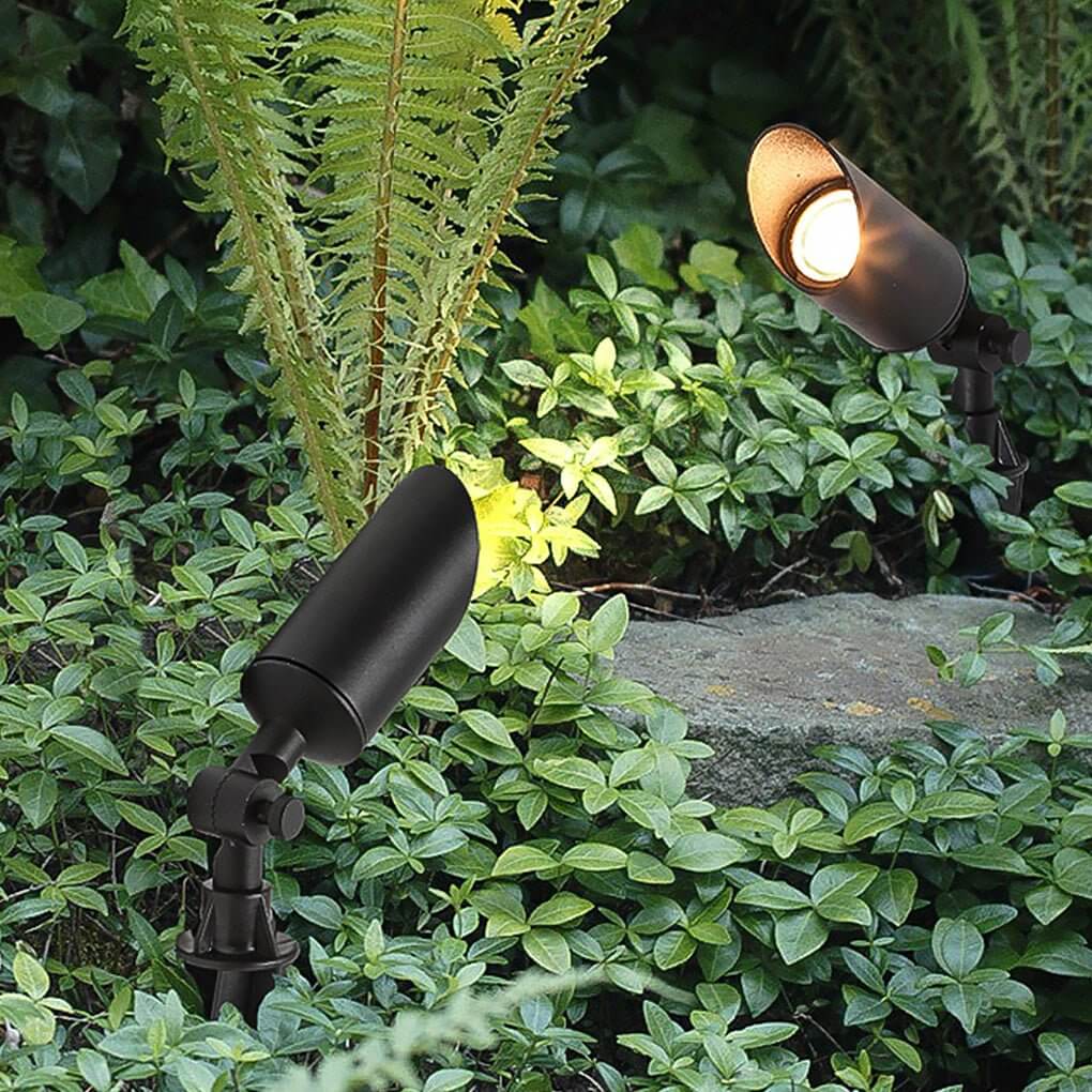 Adjustable Outdoor Landscape Spotlight — Die-Cast Aluminum, 7W LED, IP54 Weatherproof, Hardwired