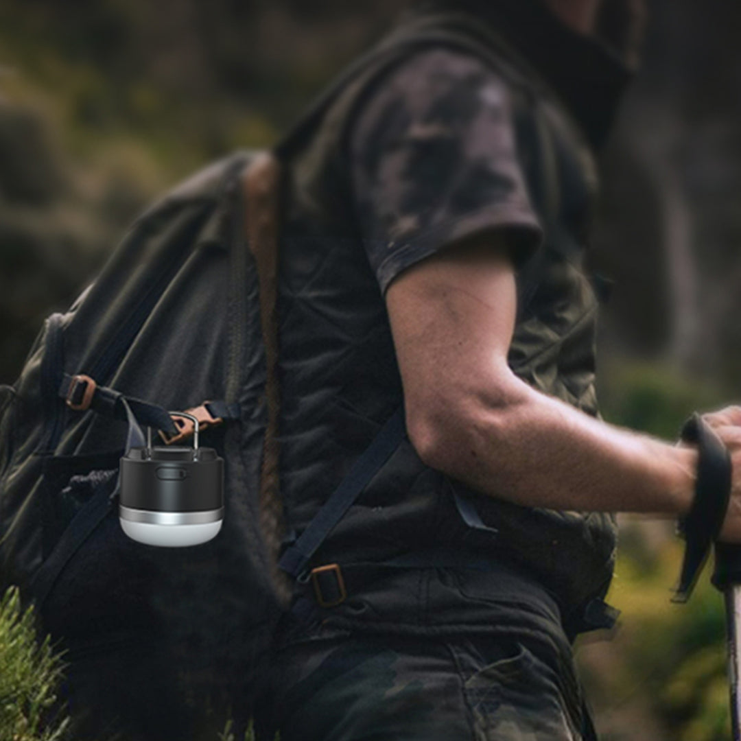 Rechargeable Camping Lantern — ABS/Aluminum, LED, 4 Lighting Modes, 7200mAh, IP65 Weatherproof, 600 Lumens
