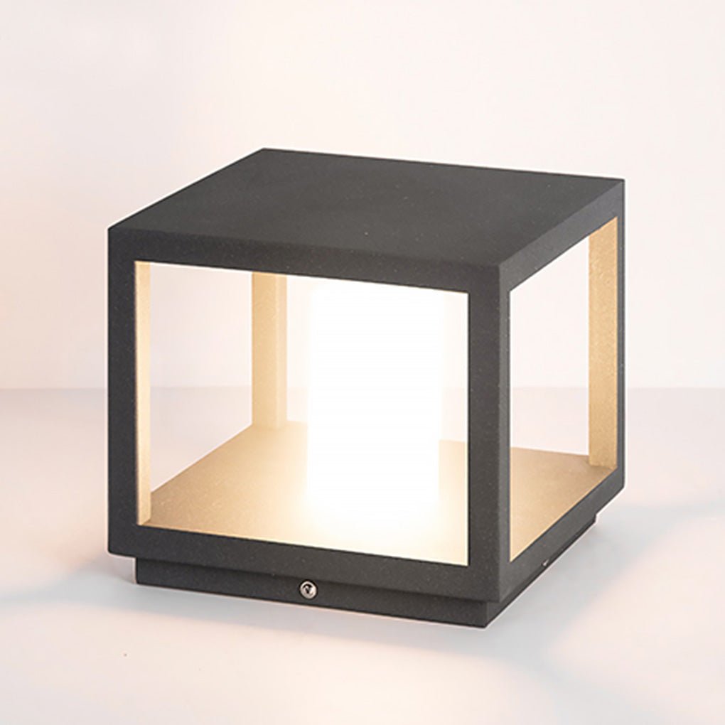 Solar LED Outdoor Post Light — Aluminum Alloy & Acrylic, IP54 Weatherproof, Warm White 3000K, 8"/12"/16"