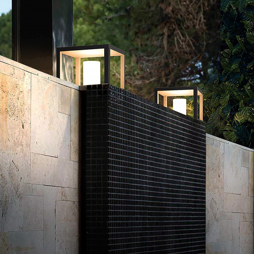 Solar LED Outdoor Post Light — Aluminum Alloy & Acrylic, IP54 Weatherproof, Warm White 3000K, 8"/12"/16"