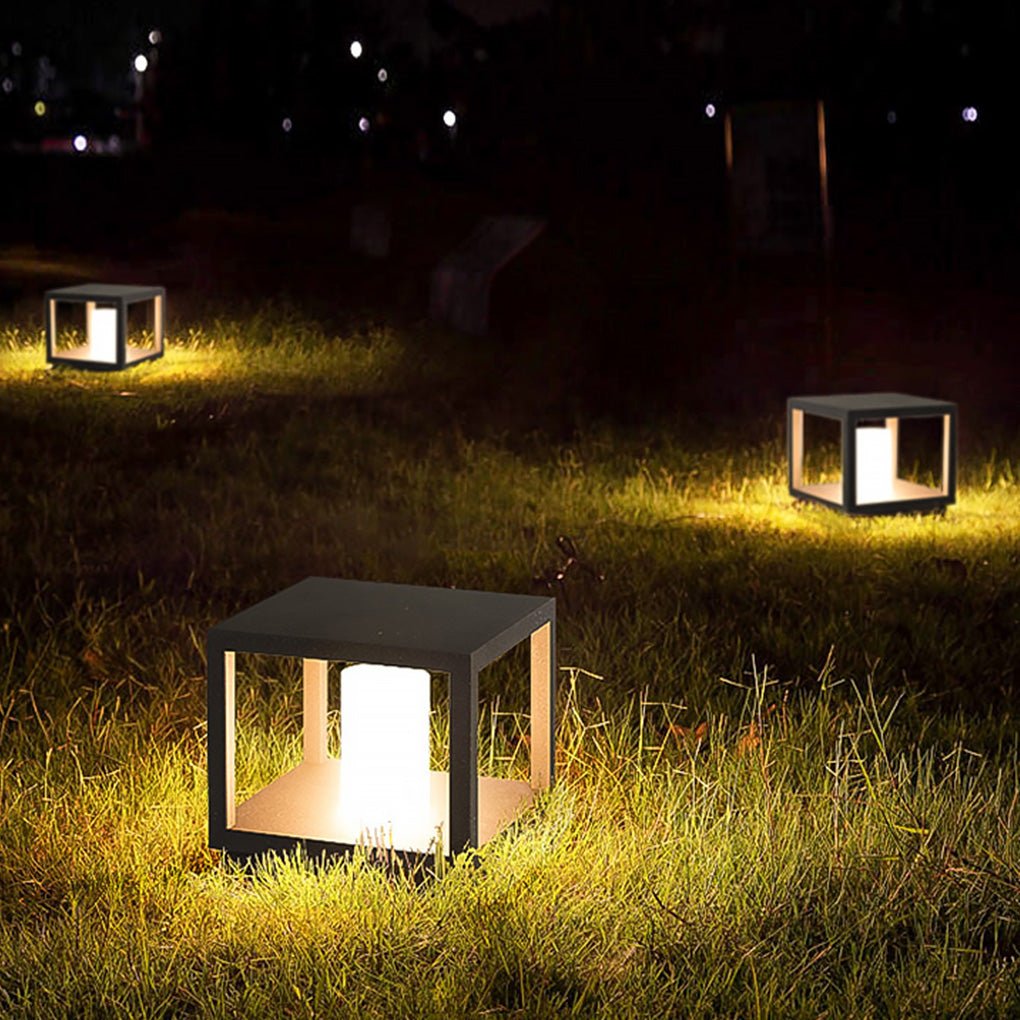 Solar LED Outdoor Post Light — Aluminum Alloy & Acrylic, IP54 Weatherproof, Warm White 3000K, 8"/12"/16"