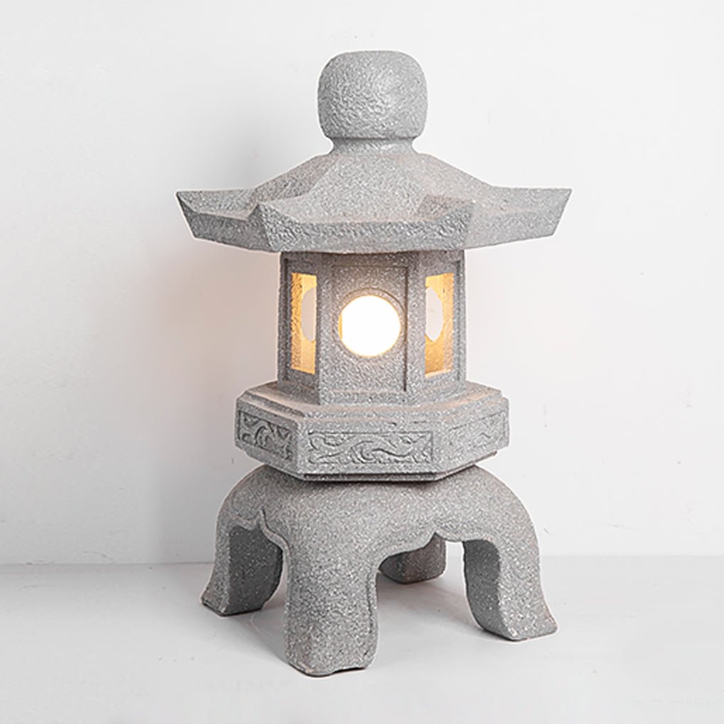 Antique Tower Outdoor Garden Light — Imitation Stone Resin, LED 3W, 31" Tall, IP54 Waterproof