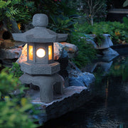 Antique Tower Outdoor Garden Light — Imitation Stone Resin, LED 3W, 31" Tall, IP54 Waterproof