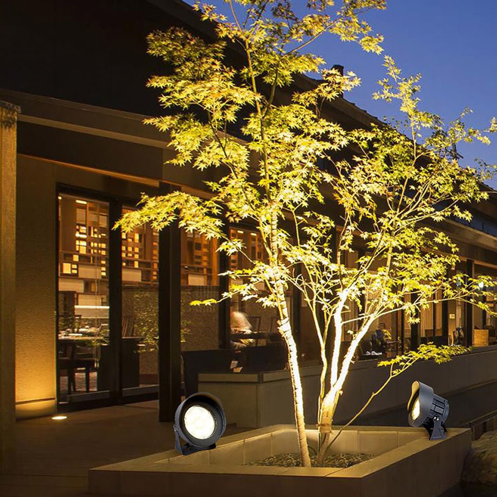 Industrial Outdoor Ground Spotlight — Aluminum & Glass, LED 8W/15W, IP65 Weatherproof, Villa Courtyard Landscape