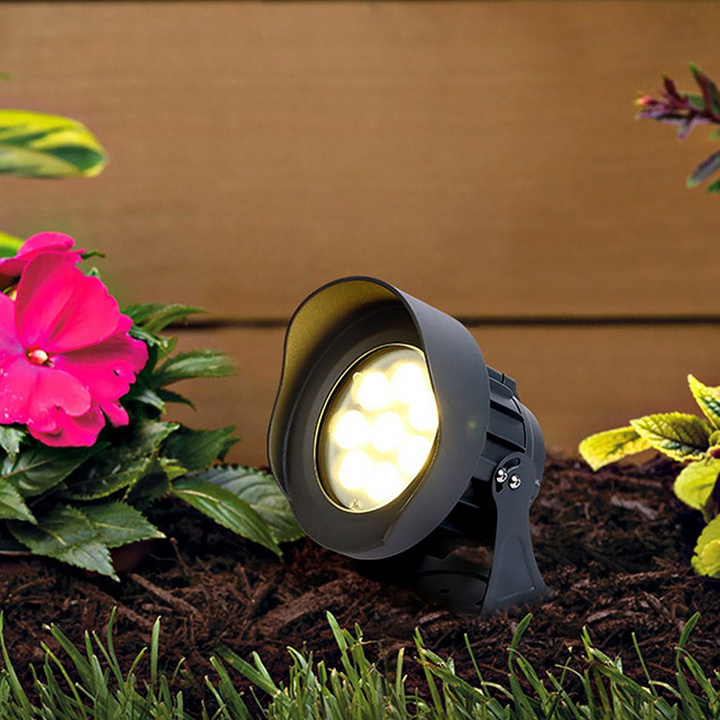 Industrial Outdoor Ground Spotlight — Aluminum & Glass, LED 8W/15W, IP65 Weatherproof, Villa Courtyard Landscape
