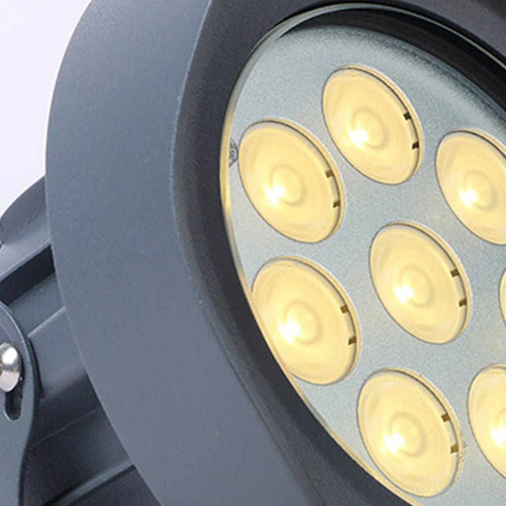 Industrial Outdoor Ground Spotlight — Aluminum & Glass, LED 8W/15W, IP65 Weatherproof, Villa Courtyard Landscape