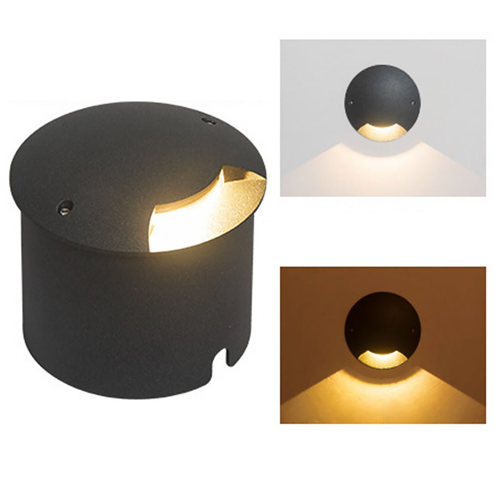 Cap-Style LED Step & Deck Light — Die-Cast Aluminum and Glass, IP65, 3000K Warm White