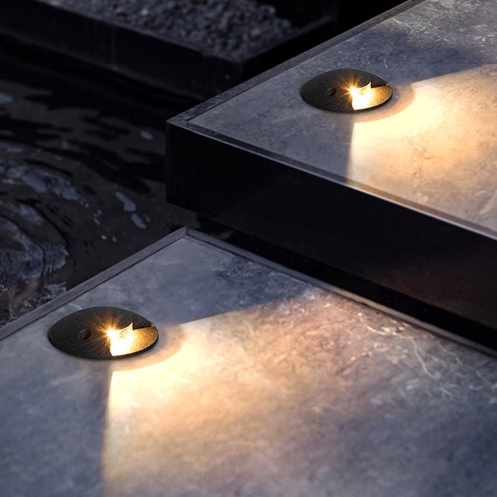 Cap-Style LED Step & Deck Light — Die-Cast Aluminum and Glass, IP65, 3000K Warm White