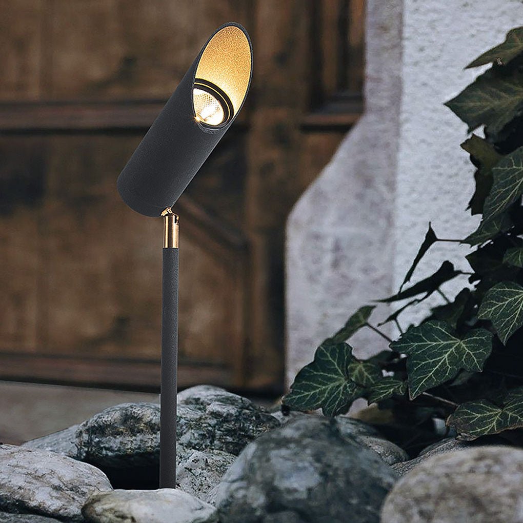 Adjustable Outdoor LED Spotlight — Aluminum Alloy and Glass, 3000K Warm White, IP-Rated Weatherproof