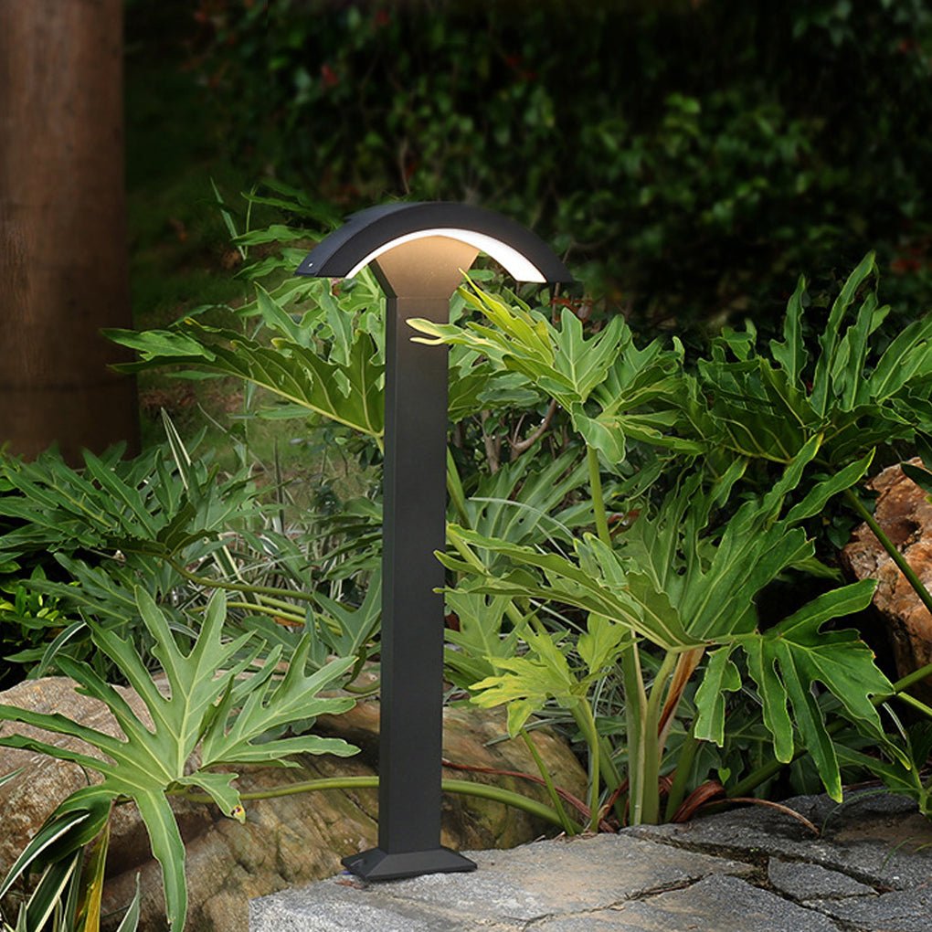 outdoor landscape lighting fan shaped led lawn pole lamp with motion sensor