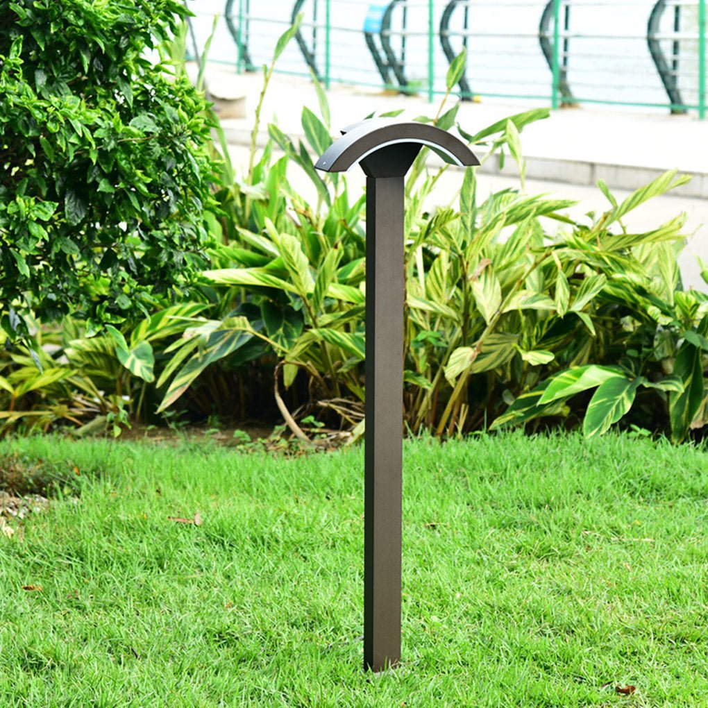 outdoor landscape lighting fan shaped led lawn pole lamp with motion sensor
