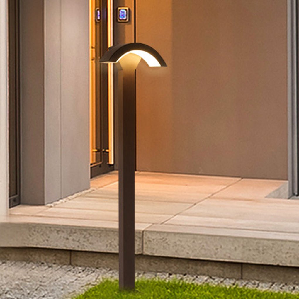 outdoor landscape lighting fan shaped led lawn pole lamp with motion sensor