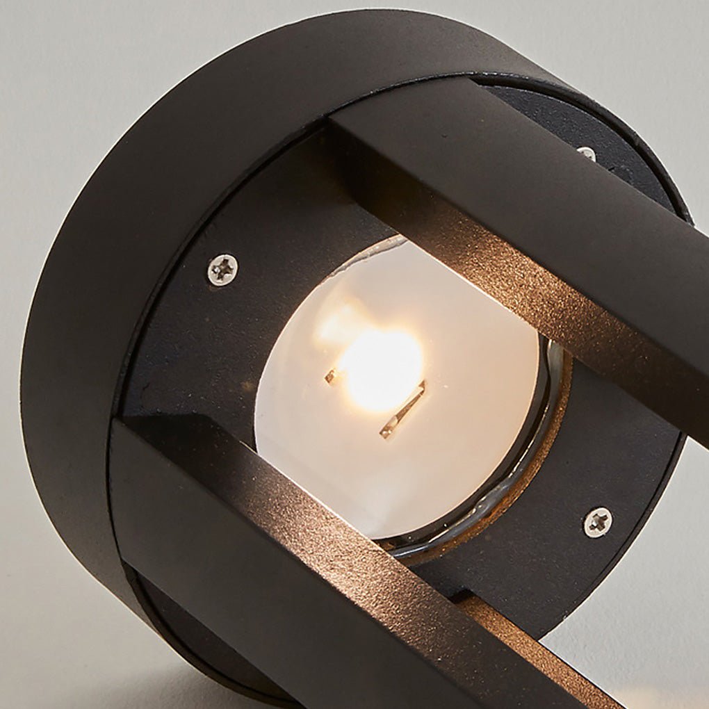 Contemporary Black Outdoor Bollard Path Light — Aluminum, 10W LED, Four-Direction Emission, IP65 Weatherproof