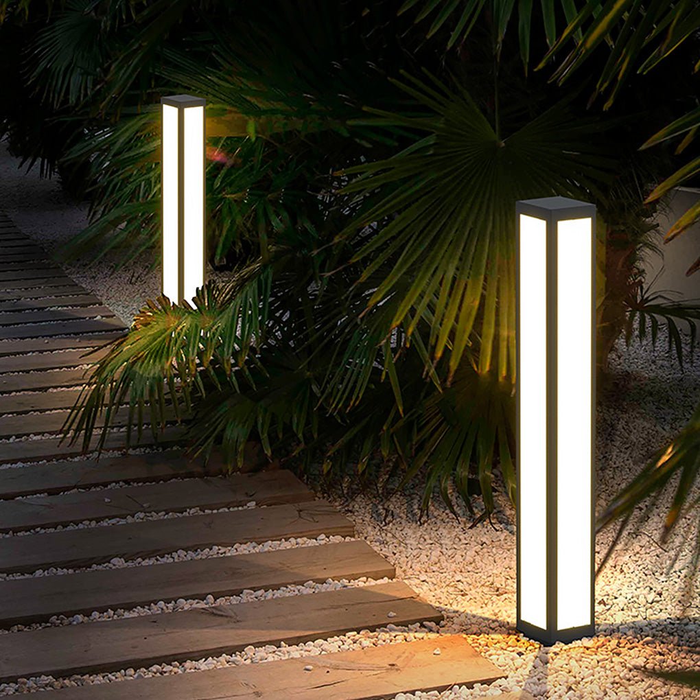 Solar LED Outdoor Bollard Light — Aluminum & PC, 3000K Warm White, IP54, Garden & Villa Courtyard