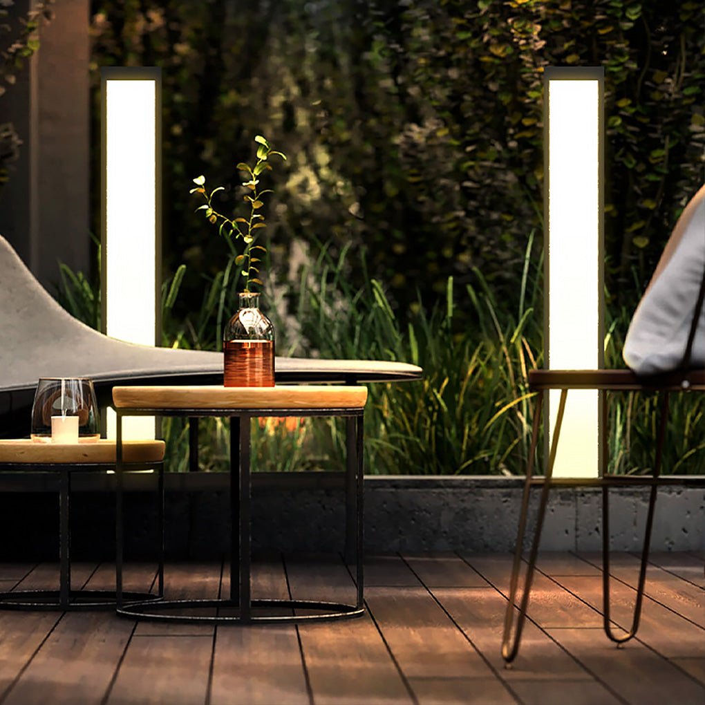 Solar LED Outdoor Bollard Light — Aluminum & PC, 3000K Warm White, IP54, Garden & Villa Courtyard