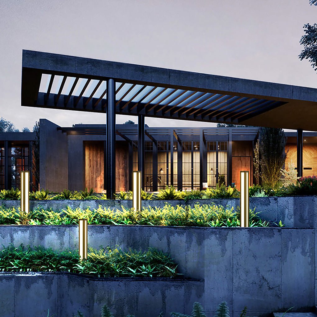 Solar LED Outdoor Bollard Light — Aluminum & PC, 3000K Warm White, IP54, Garden & Villa Courtyard
