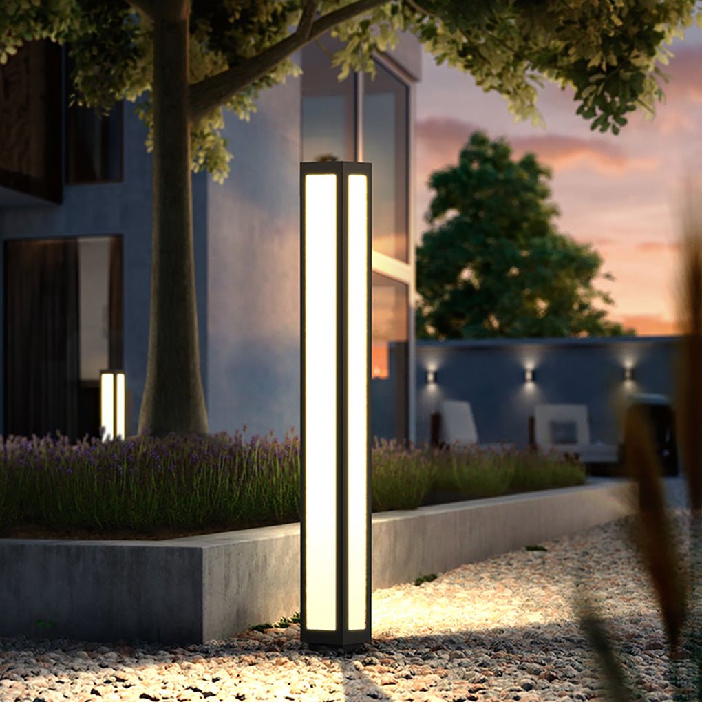Solar LED Outdoor Bollard Light — Aluminum & PC, 3000K Warm White, IP54, Garden & Villa Courtyard