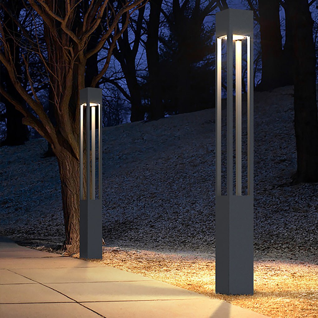 Solar LED Outdoor Bollard Light — Aluminum & PC, 3000K Warm White, IP54, Garden & Villa Courtyard