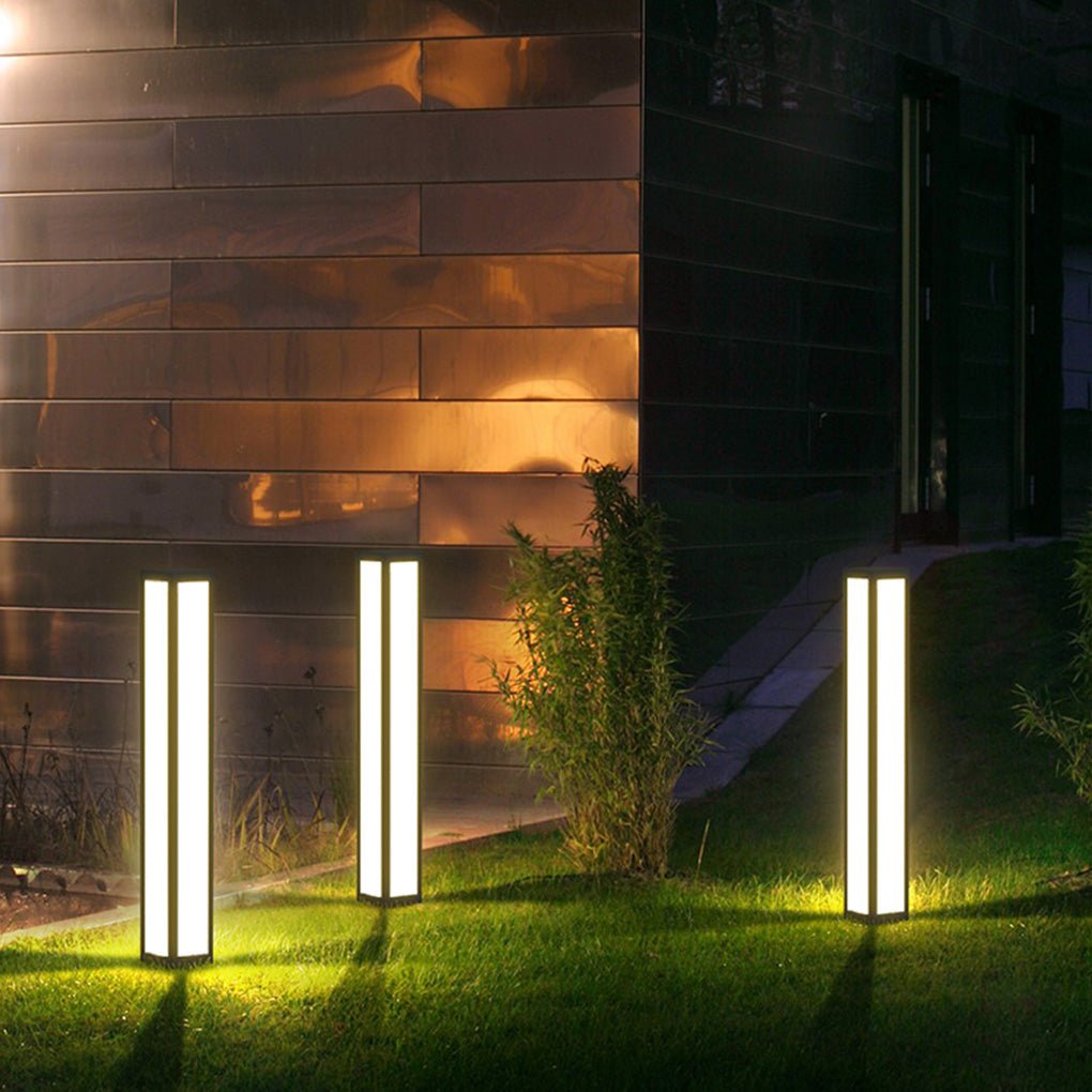 Solar LED Outdoor Bollard Light — Aluminum & PC, 3000K Warm White, IP54, Garden & Villa Courtyard