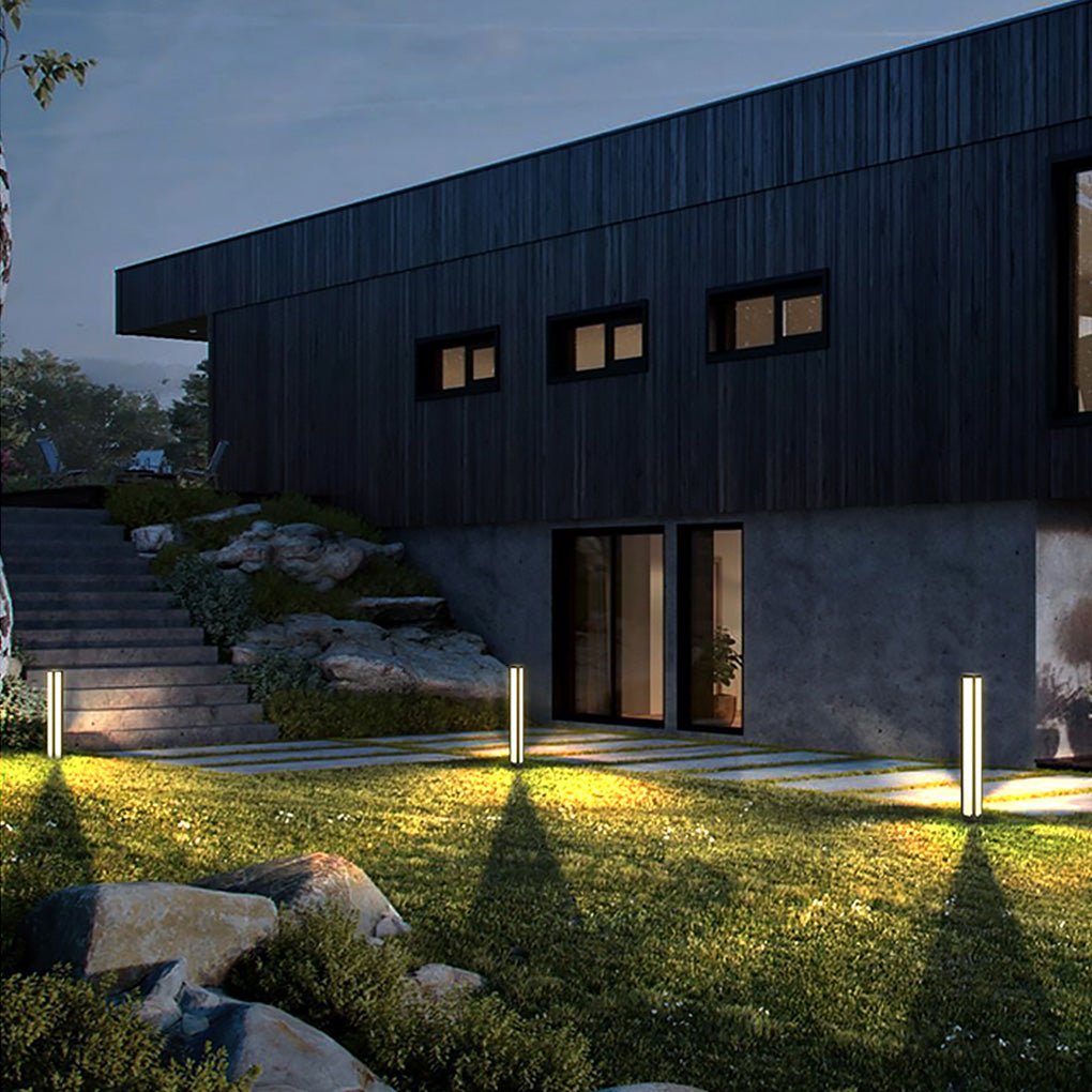 Solar LED Outdoor Bollard Light — Aluminum & PC, 3000K Warm White, IP54, Garden & Villa Courtyard