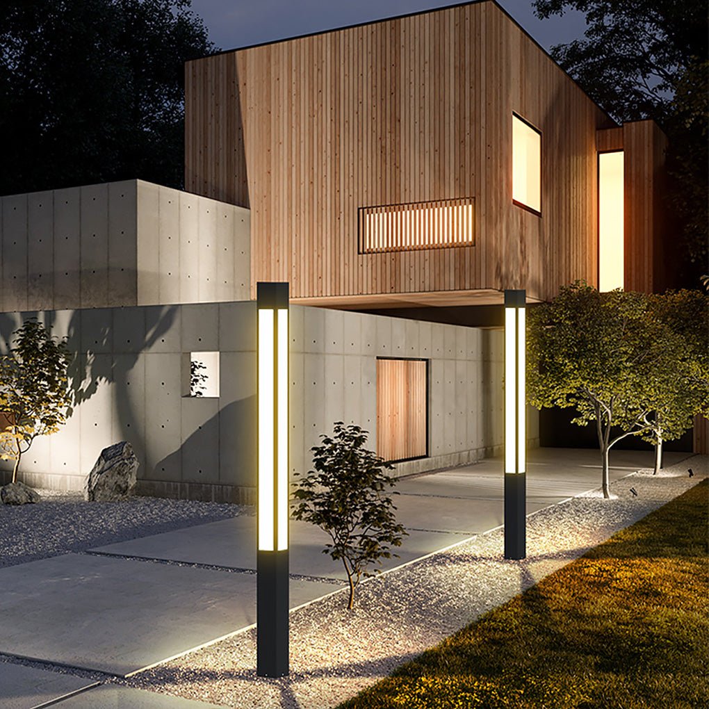 Solar LED Outdoor Bollard Light — Aluminum & PC, 3000K Warm White, IP54, Garden & Villa Courtyard