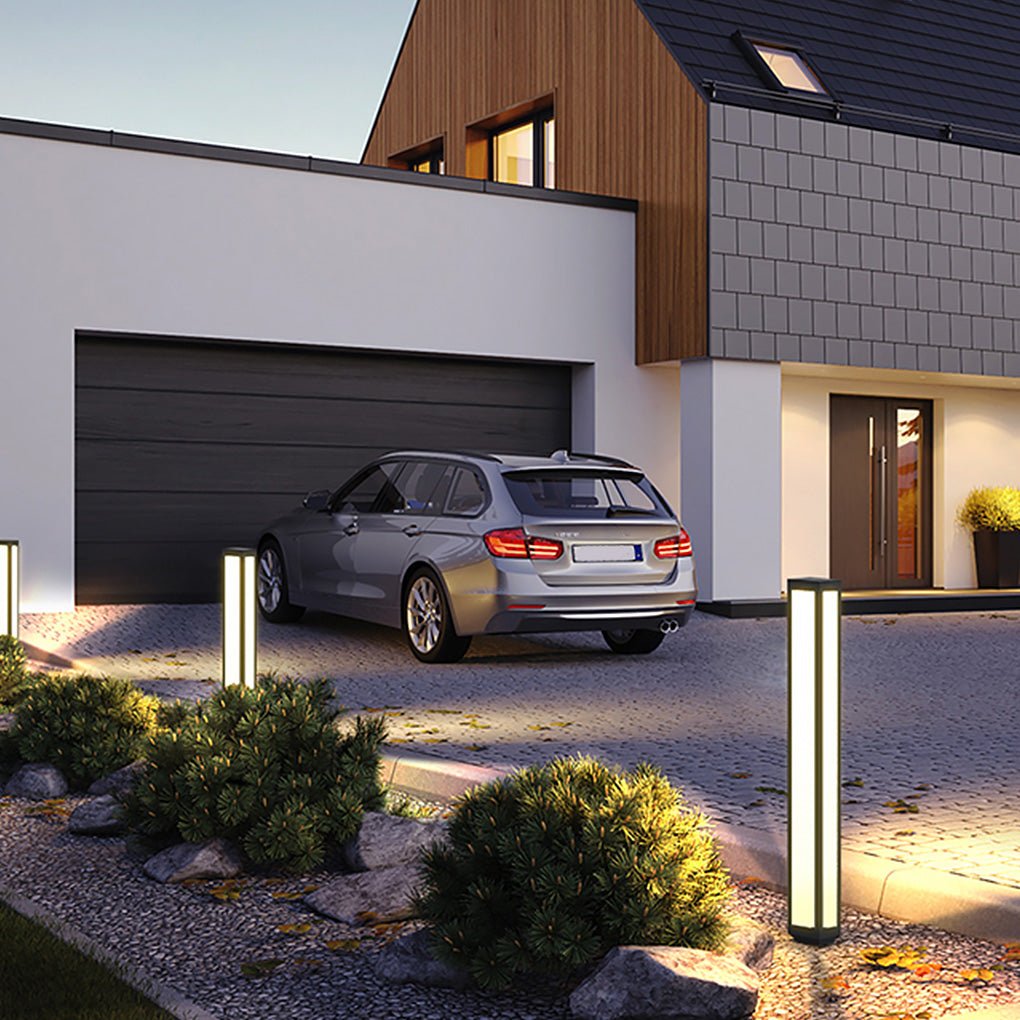 Solar LED Outdoor Bollard Light — Aluminum & PC, 3000K Warm White, IP54, Garden & Villa Courtyard