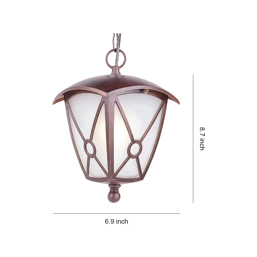 Vintage European Outdoor Hanging Pendant — Black Aluminum, Clear Glass, 9W LED, IP44 Weatherproof