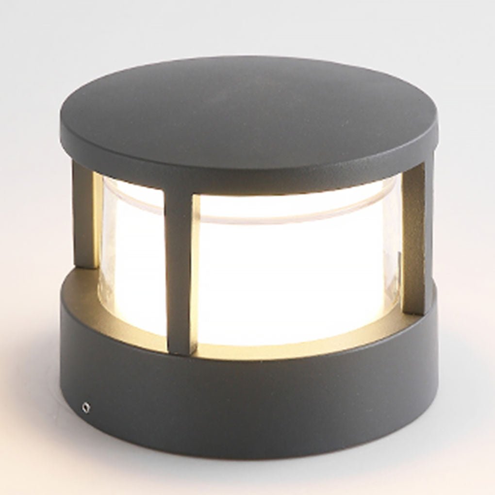 Modern Cylindrical LED Lantern — Aluminum, Multi-Mount, 350lm, 3000K, IP65 Weatherproof