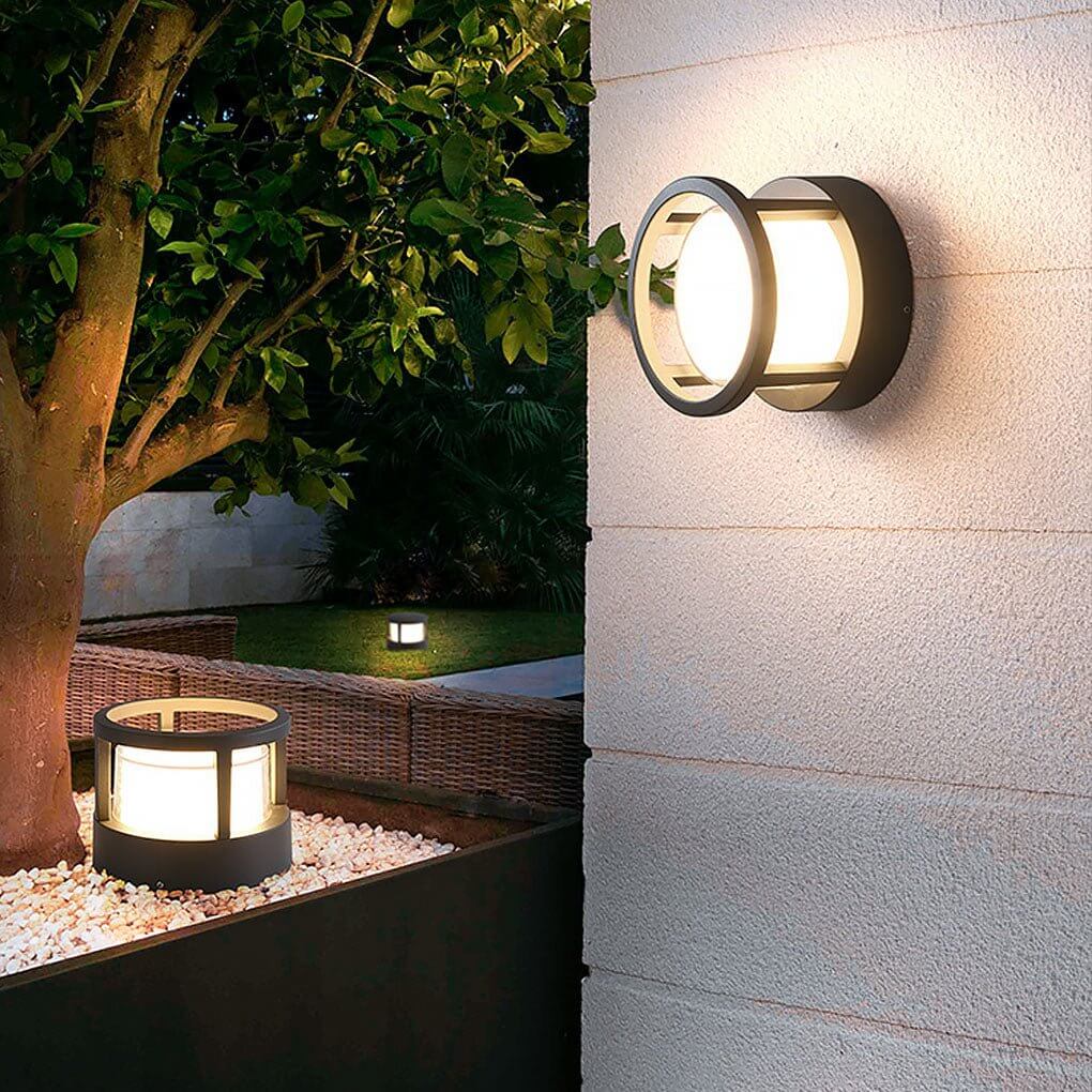 Modern Cylindrical LED Lantern — Aluminum, Multi-Mount, 350lm, 3000K, IP65 Weatherproof