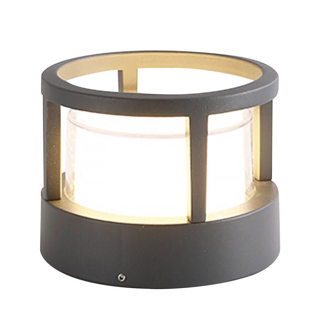 Modern Cylindrical LED Lantern — Aluminum, Multi-Mount, 350lm, 3000K, IP65 Weatherproof